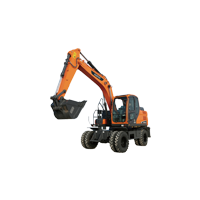 Excavatrice sur roues